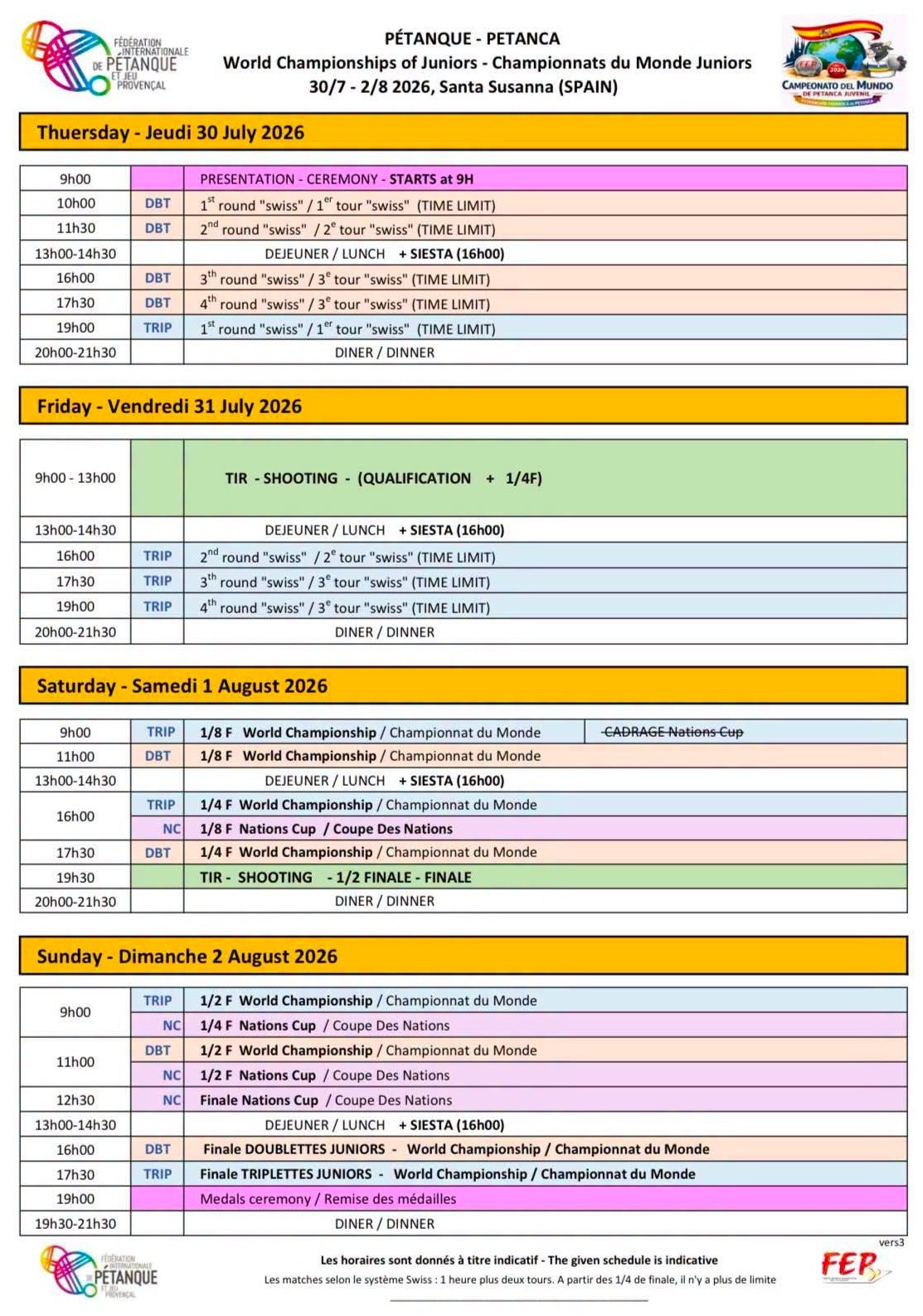 programme juniors2026